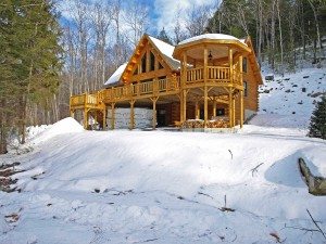 Spend a winter day at a log home show to learn about Katahdin Cedar Log Homes energy efficient and beuatiful cabins.