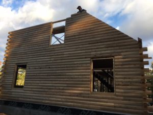 Precision precut logs make quick work of constructing a Katahdin Cedar Log Home.