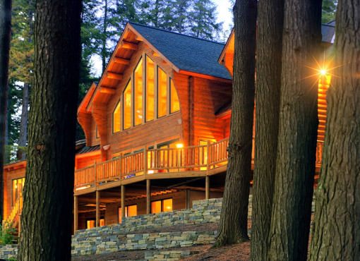 Pneumatic Circular Home Elevators - Katahdin Cedar Log Homes