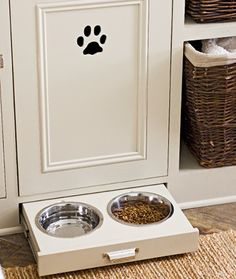 dog bowl drawer