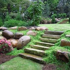 sloped site terraced stairs