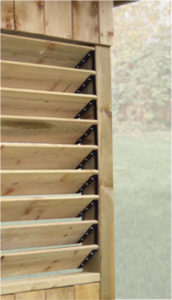 Sunblinds can provide shade with natural cedar on your Katahdin Cedar Log Home deck