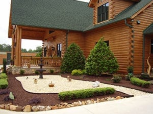 log home landscaping