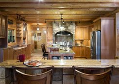 log home kitchen lighting