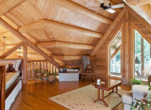 log home loft design