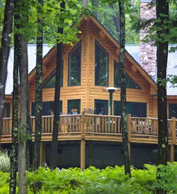 Log home exterior