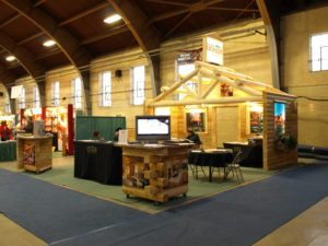 Katahdin Cedar Log Homes tradeshow floor