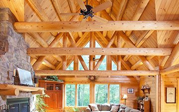 purlin beams log home
