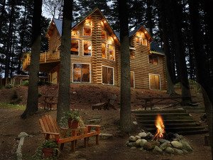 log home Outdoor lighting