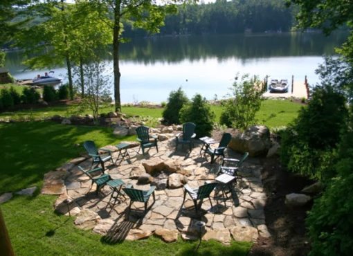 firepit by lake